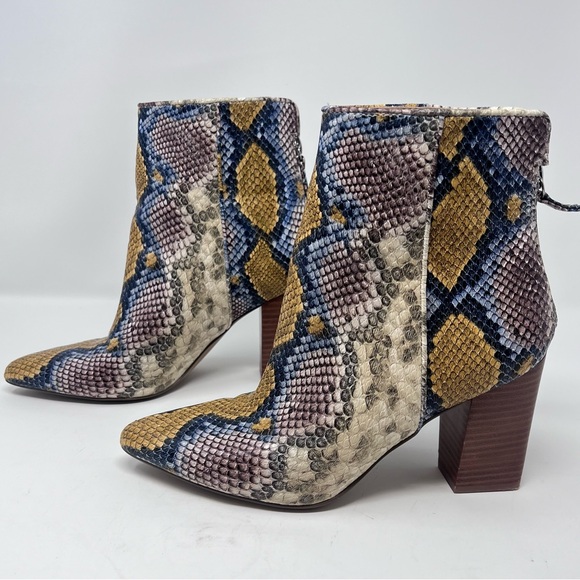 NEW Steve Madden Trista Multicolor Faux Snake Booties in Retrograde Size 6 - Picture 1 of 9